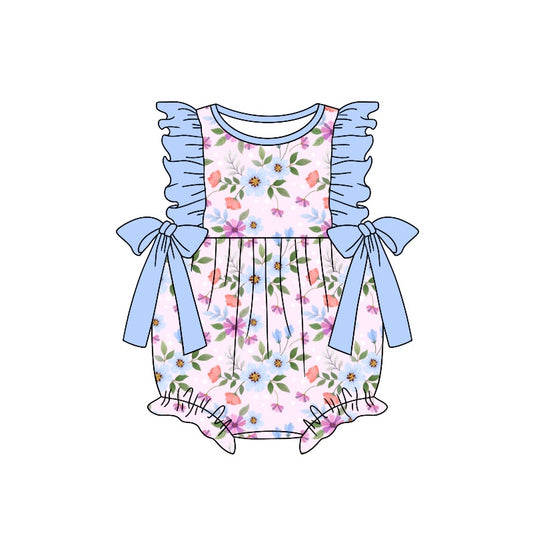 toddle girls blue floral romper preorder