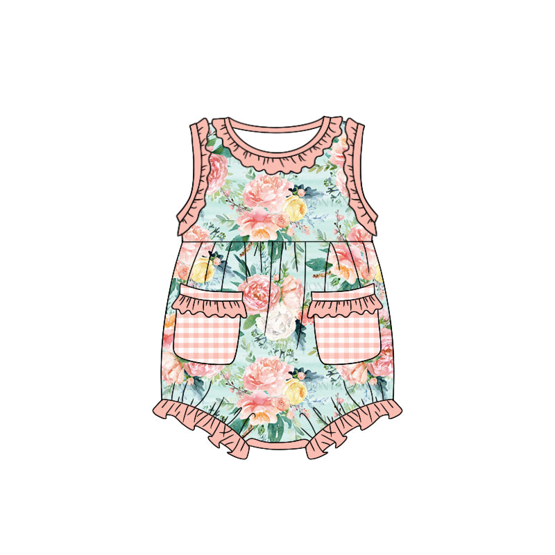 toddle girls pink floral romper preorder