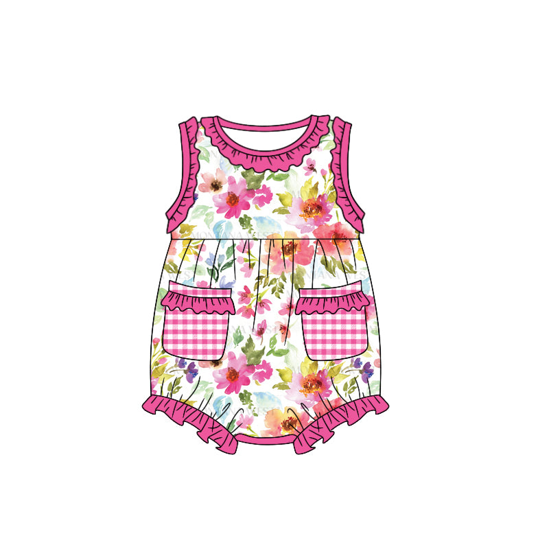 toddle girls pink floral romper preorder