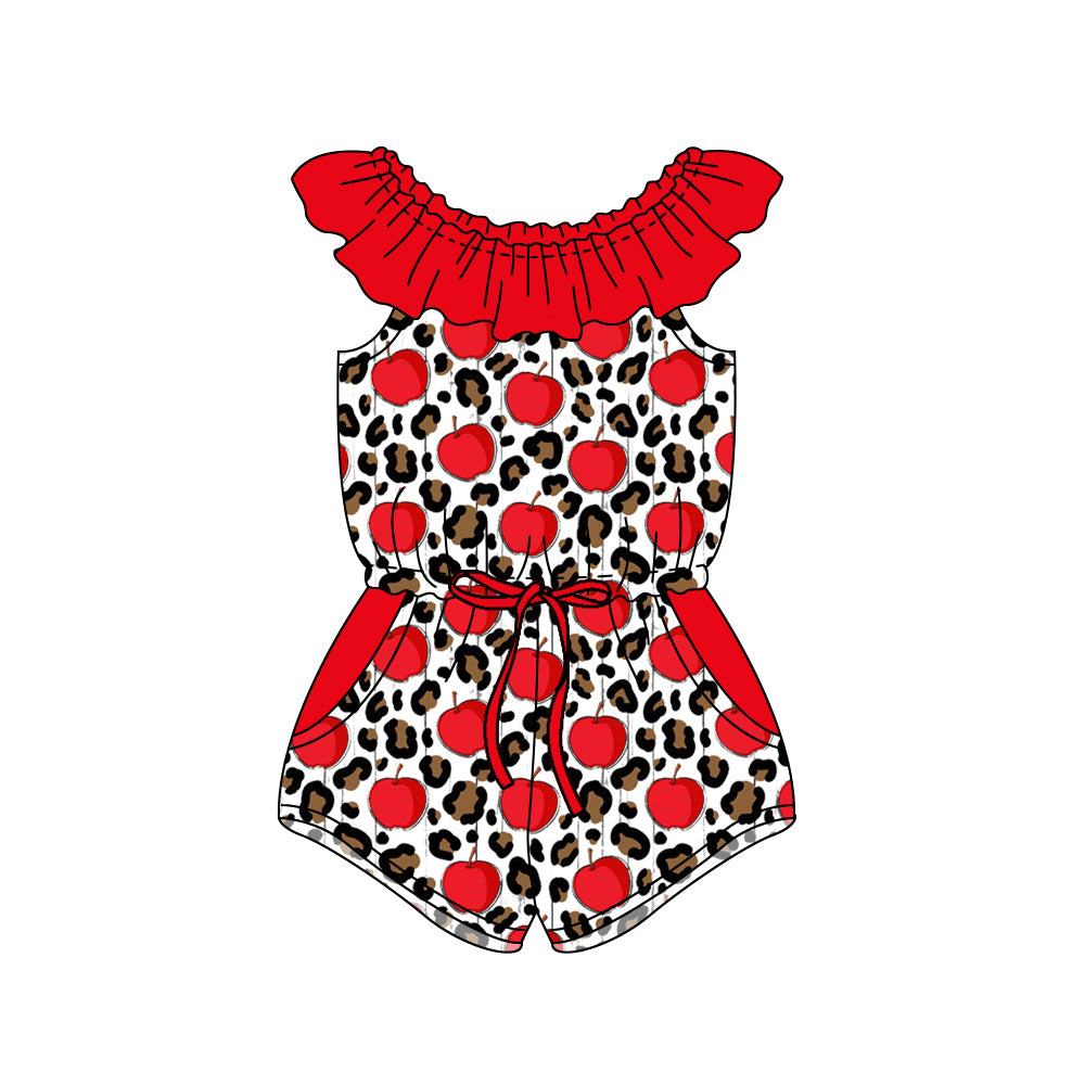 apple cheetah back to school jumpsuit romper preorder