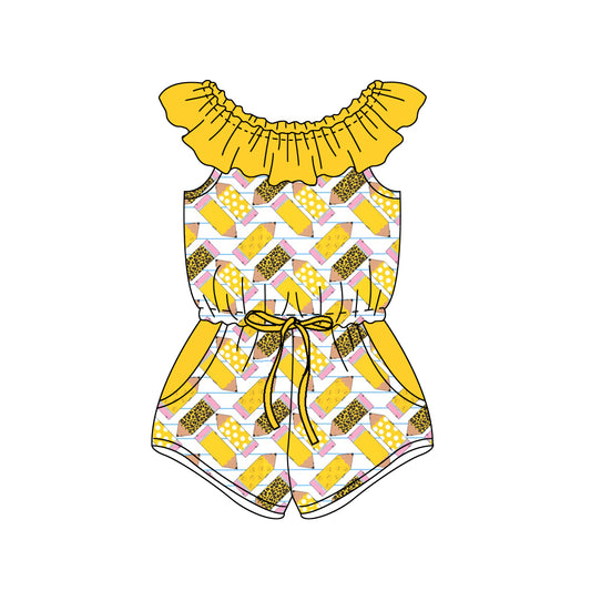 back to school pencil one piece jumpsuit preorder