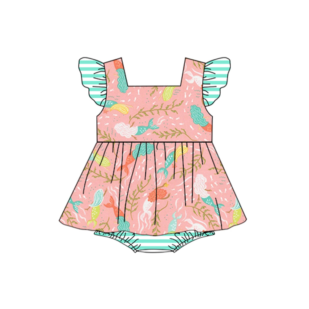 toddle girls mermiad romper preorder