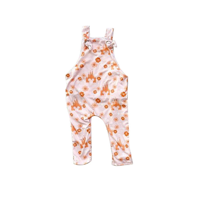 toddle baby girls floral castle romper preorder