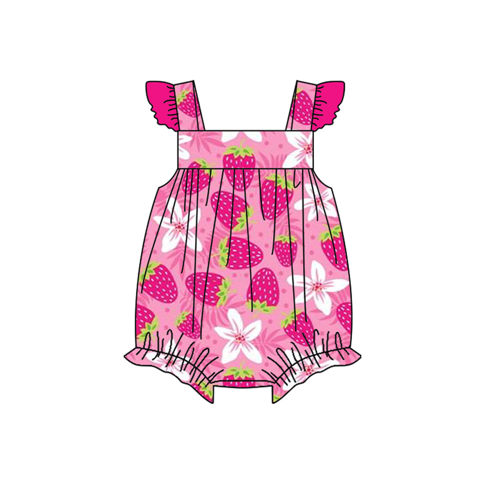 toddle baby girl strawberry romper preorder