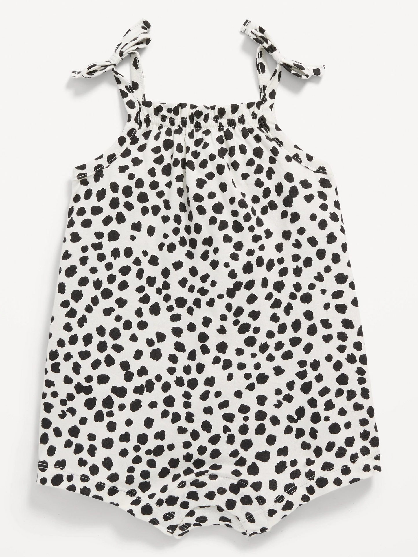 newborn baby girls black dots straps romper preorder