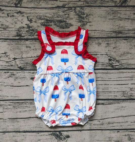 toddle baby girls popsicle button romper preorder