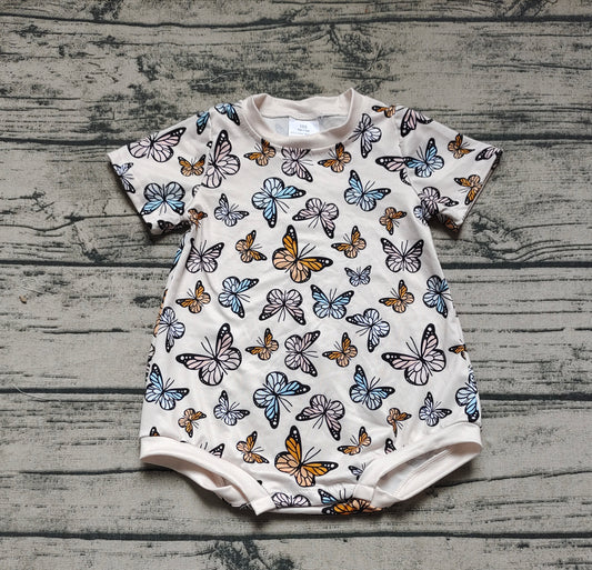 toddle baby girl short sleeve butterfly romper preorder