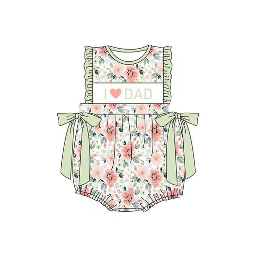 I love dad fathers day floral romper preorder
