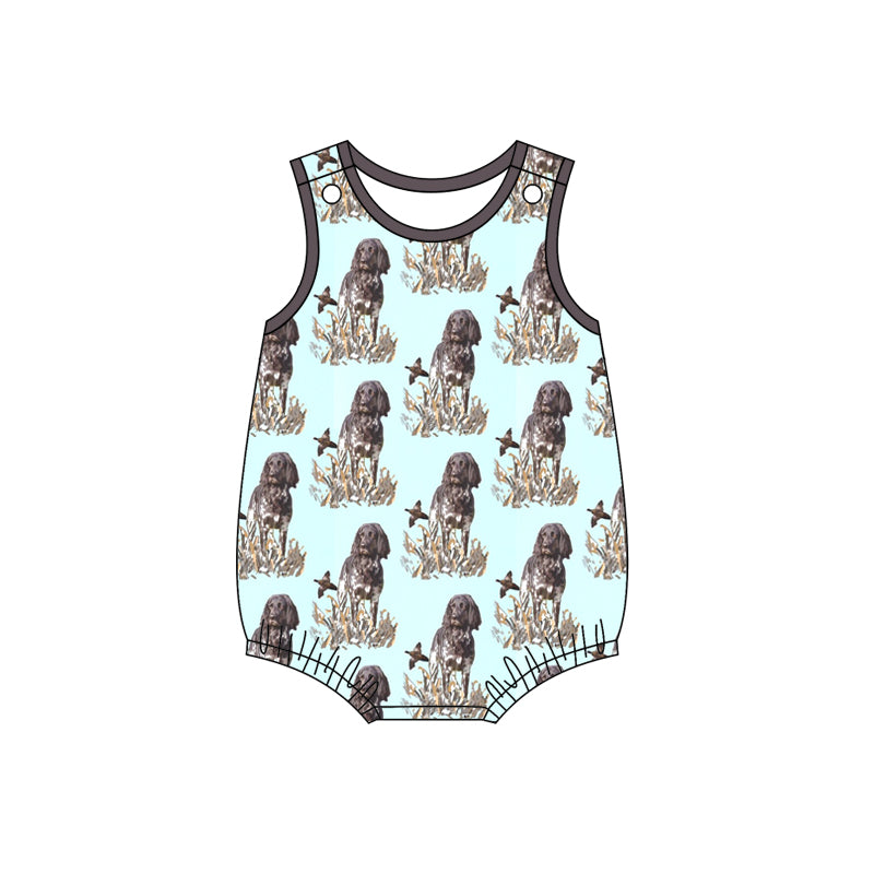 toddle baby boy mallard duck dog romper preorder