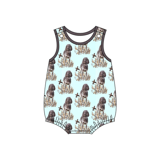 toddle baby boy mallard duck dog romper preorder