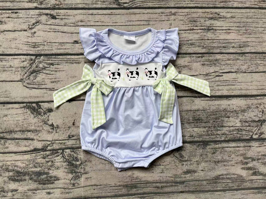 toddle baby girls farm cow romper preorder