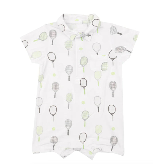infant toddle boy short sleeve tennis romper preorder