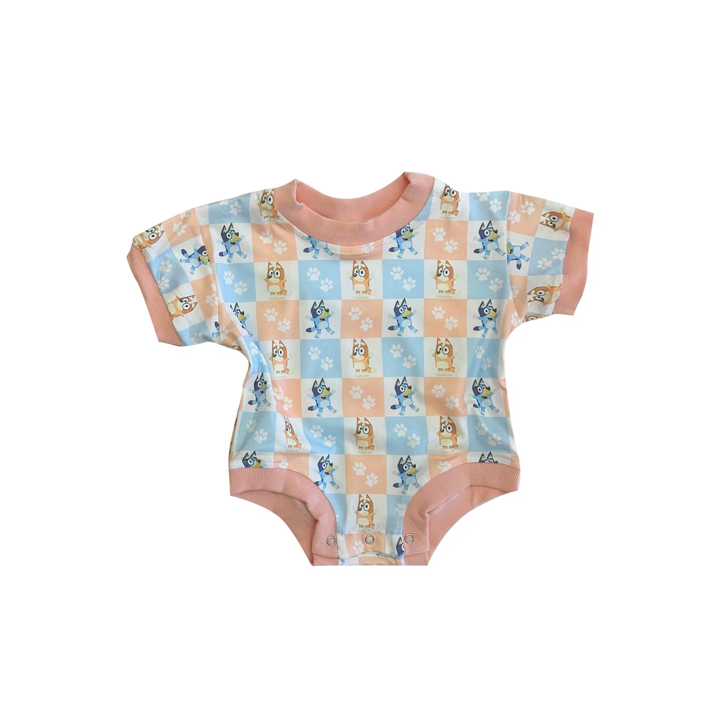 infant baby blue cartoon dog romper preorder