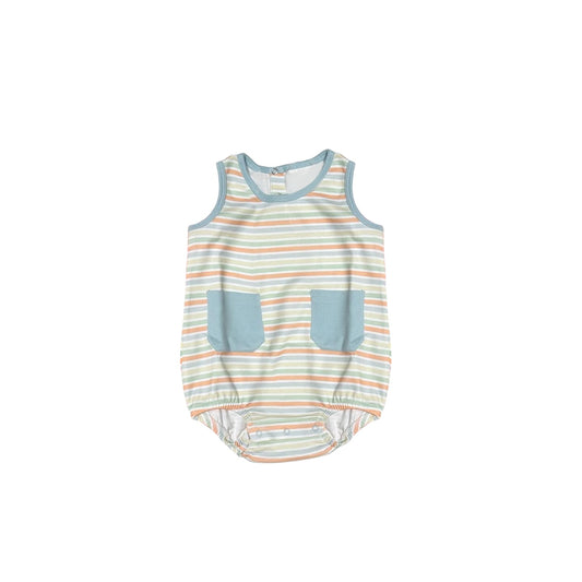 toddle baby boy stripes pocket romper preorder