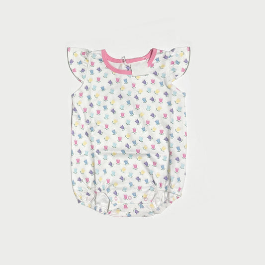 infant  baby girls flower print romper preorder