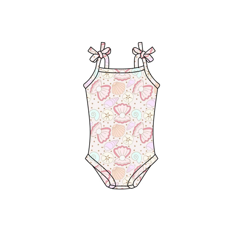 newborn baby girls sea shell romper preorder
