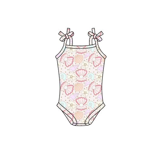 newborn baby girls sea shell romper preorder