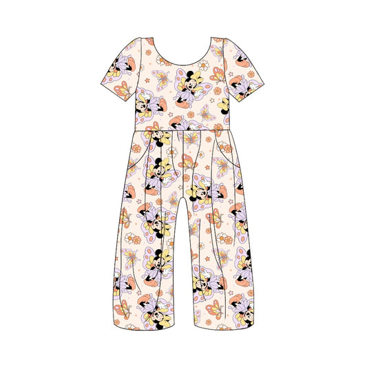 toddle baby girls cartoon butterfly  jumpsuit preorder