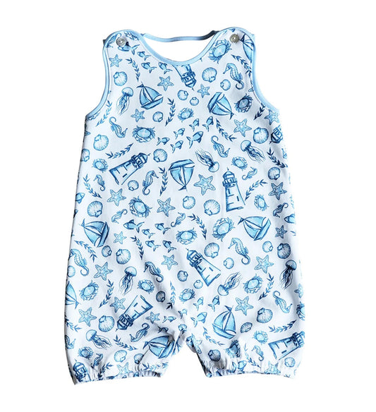 toddle baby boy sea beach shell crab romper preorder