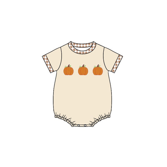 toddle baby boy  pumpkin romper preorder