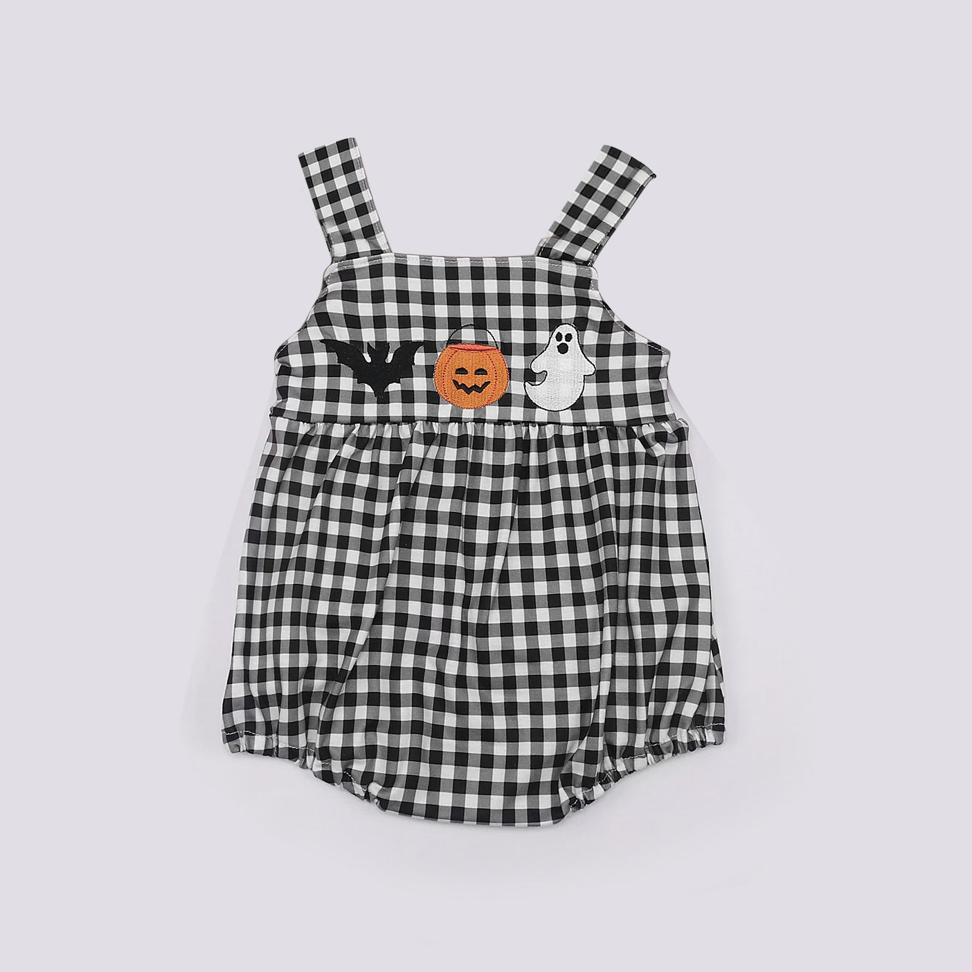 toddle baby girl halloween ghost pumpkin strapes romper preorder