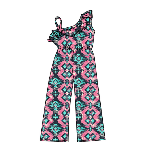 Cowgirl western aztec wide leg jumpsuit preorder