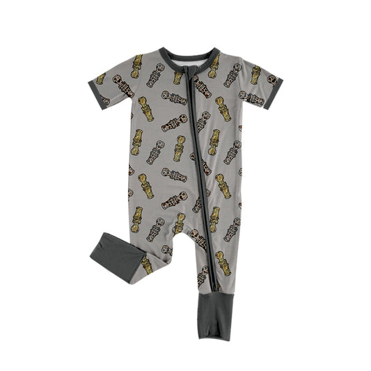 Baby Boy Camo Duck Call short sleeve zip romper preorder