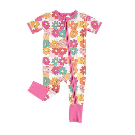 Toddle baby girls floral print zip romper preorder