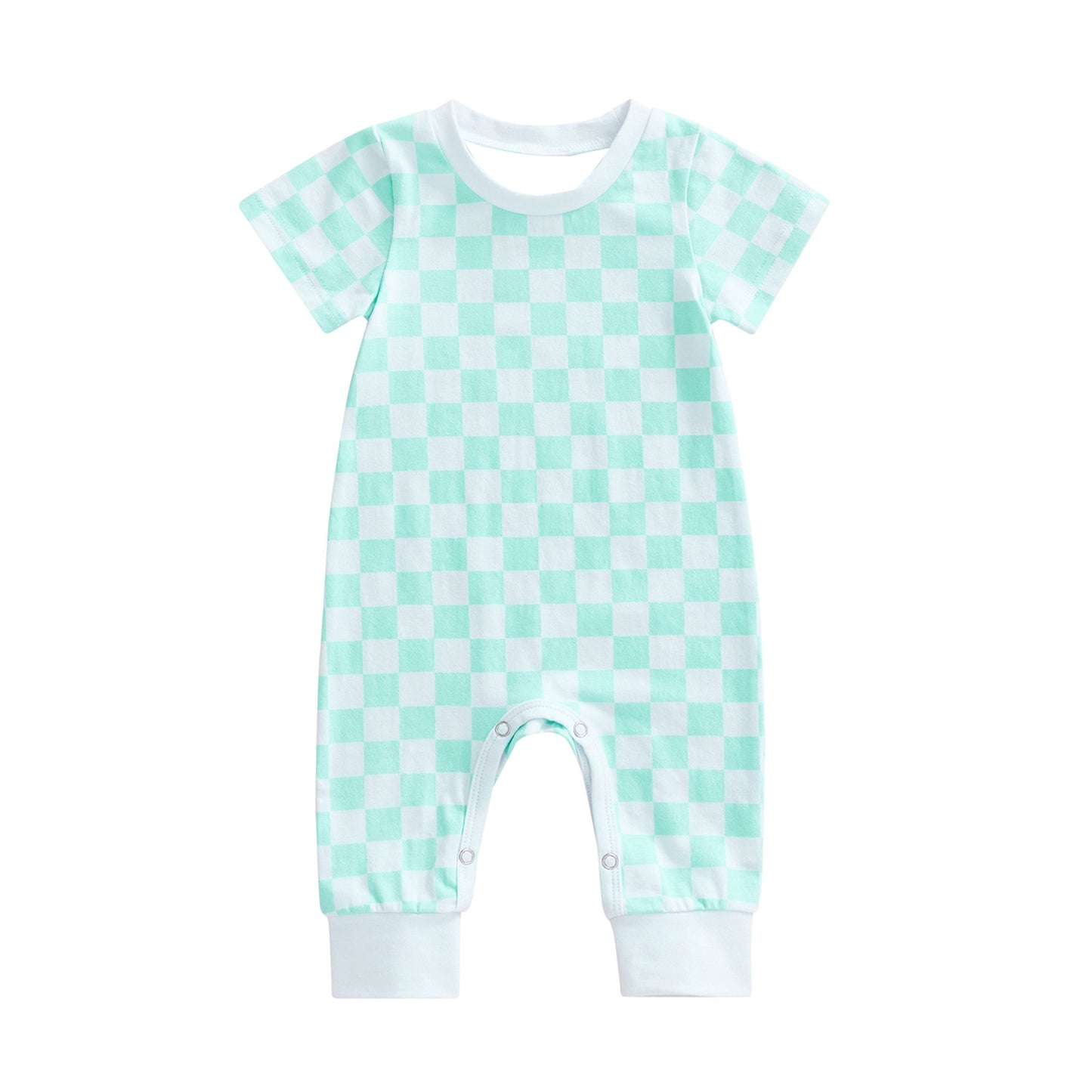 Toddle baby boy checkered romper preorder