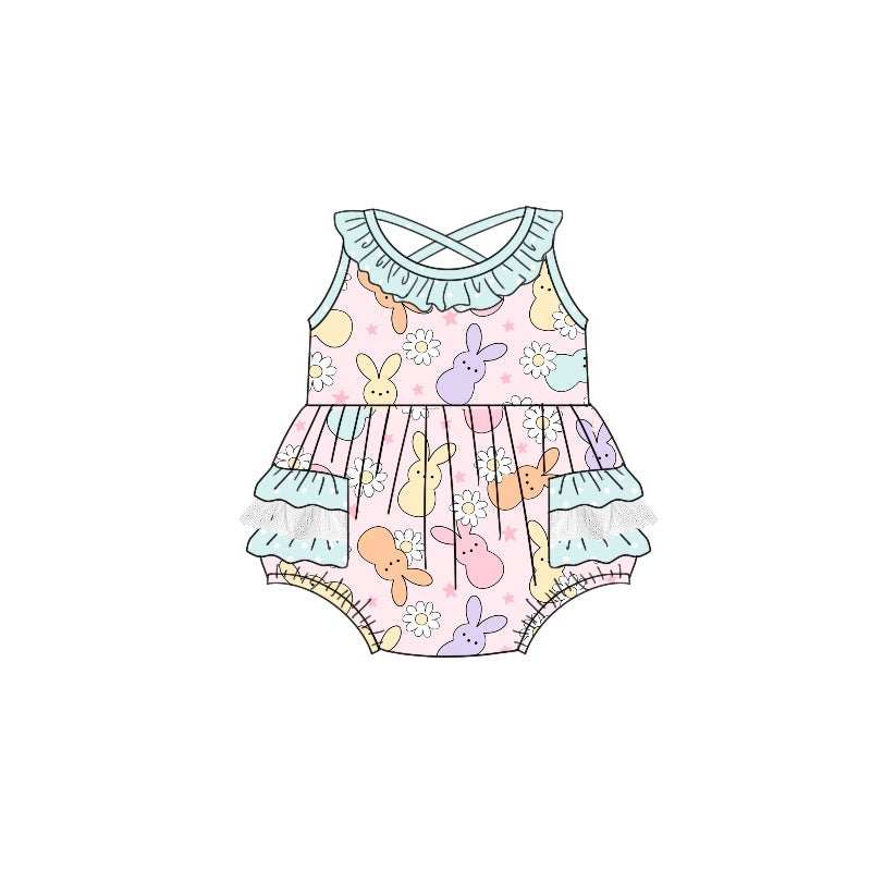 Happy Easter bunny toddle girls romper preorder