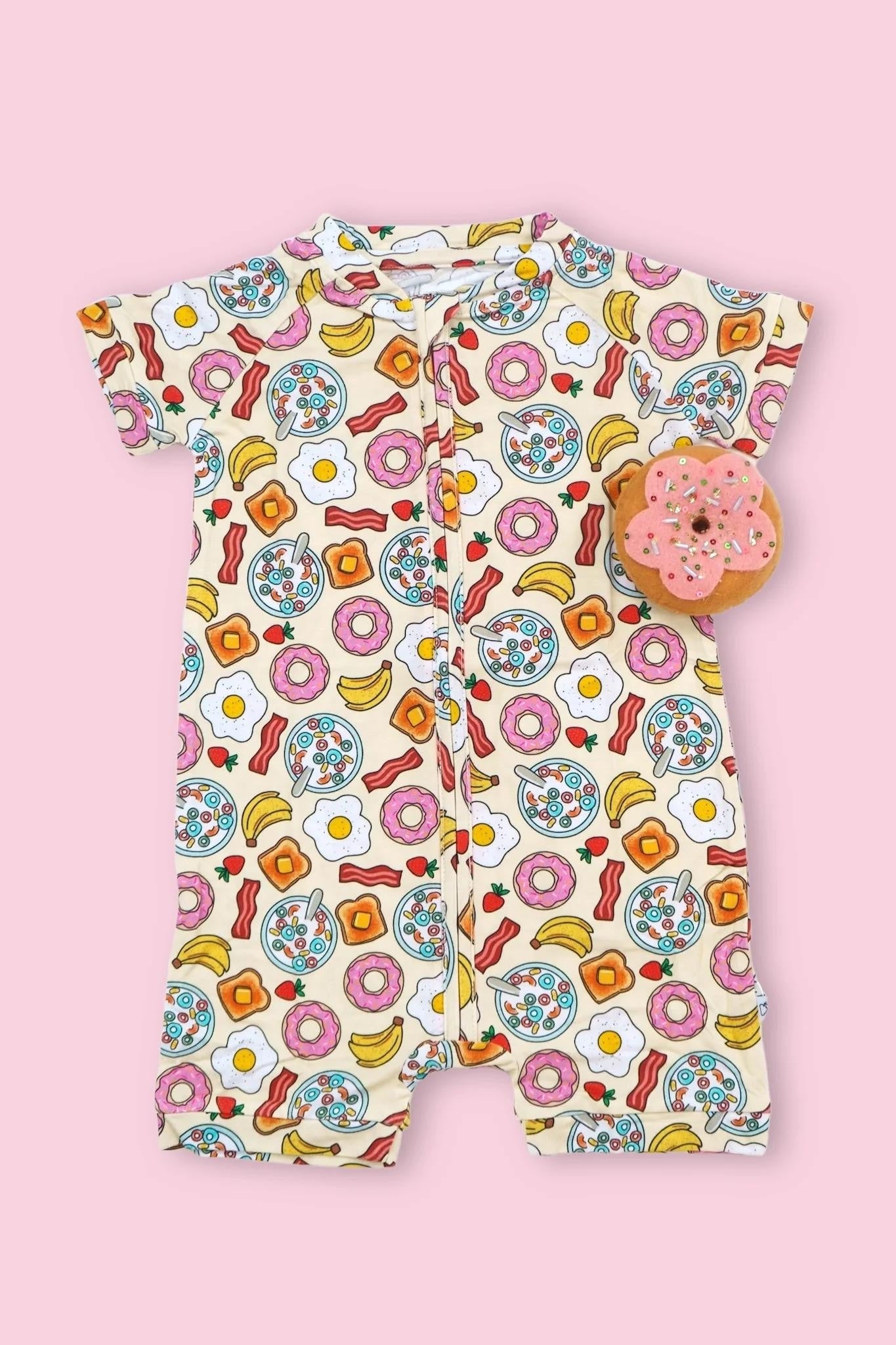 Toddle baby girls fruit donuts romper preorder