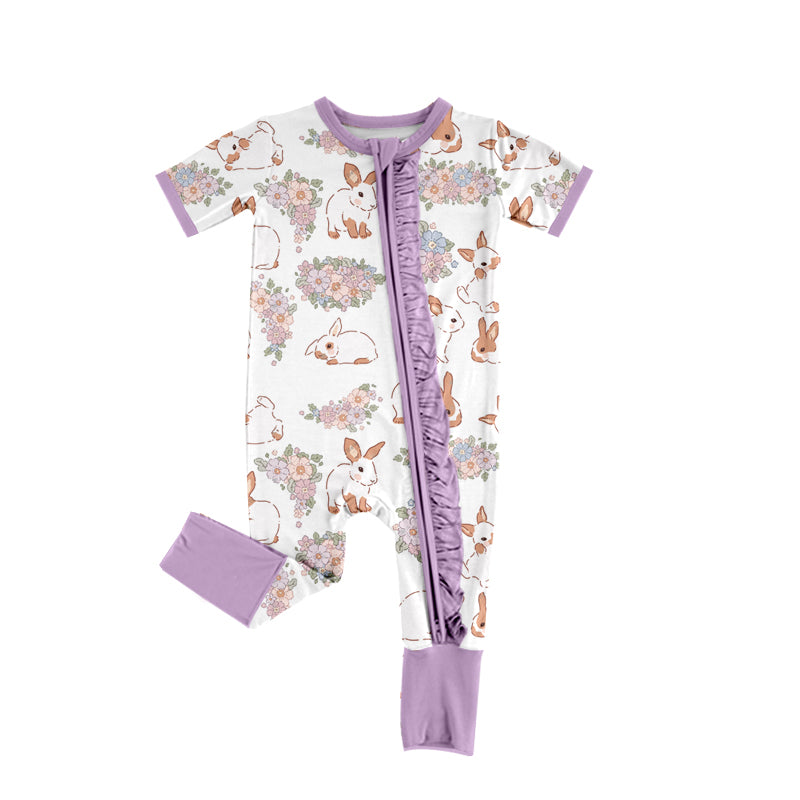 Toddle girl Easter bunny floral romper preorder