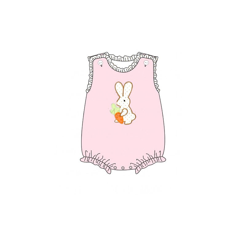 Toddle girl Easter bunny carrot romper preorder