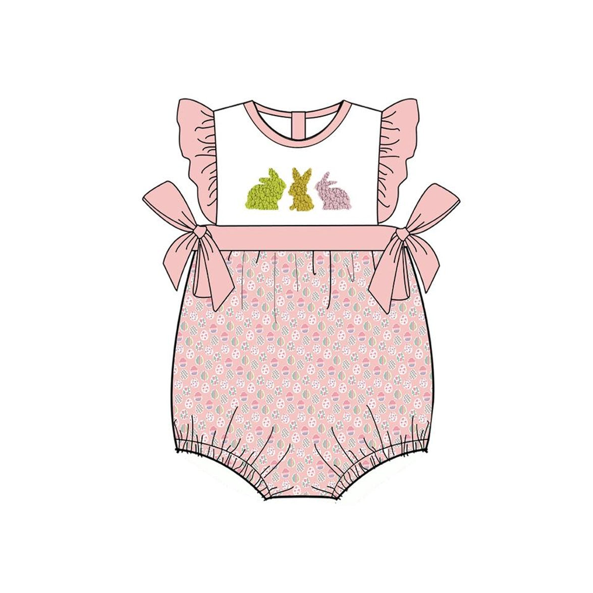 Toddle girl Easter bunny romper preorder