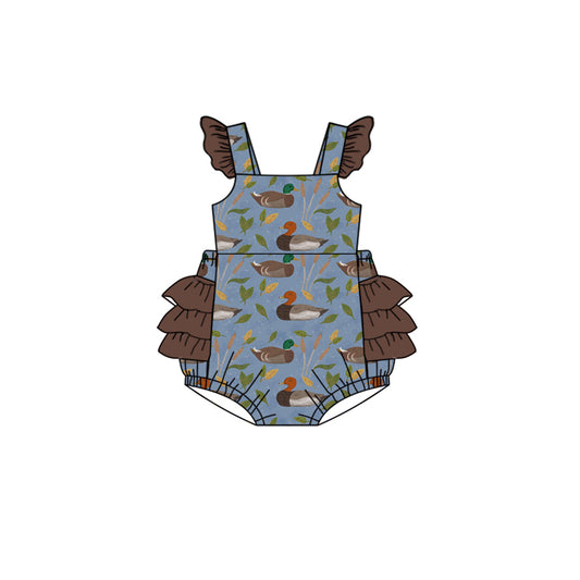 Mallard duck toddle baby girl romper preorder