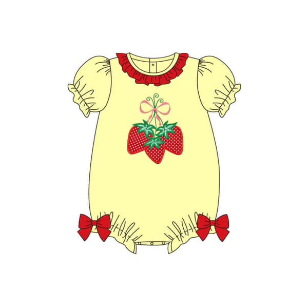 Toddle baby girls strawberry romper preorder