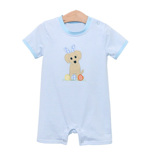 Easter egg dog toddle baby boy romper preorder