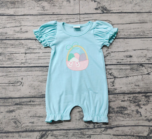 Embroidery Easter egg basket toddle baby girl romper preorder