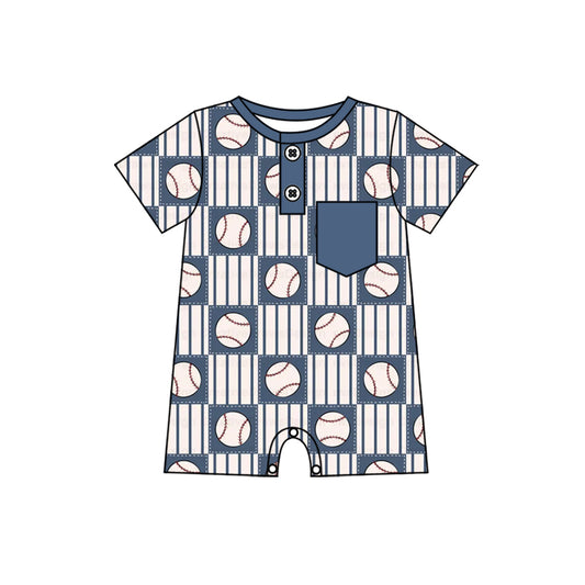 Baseball design baby boy romper preorder