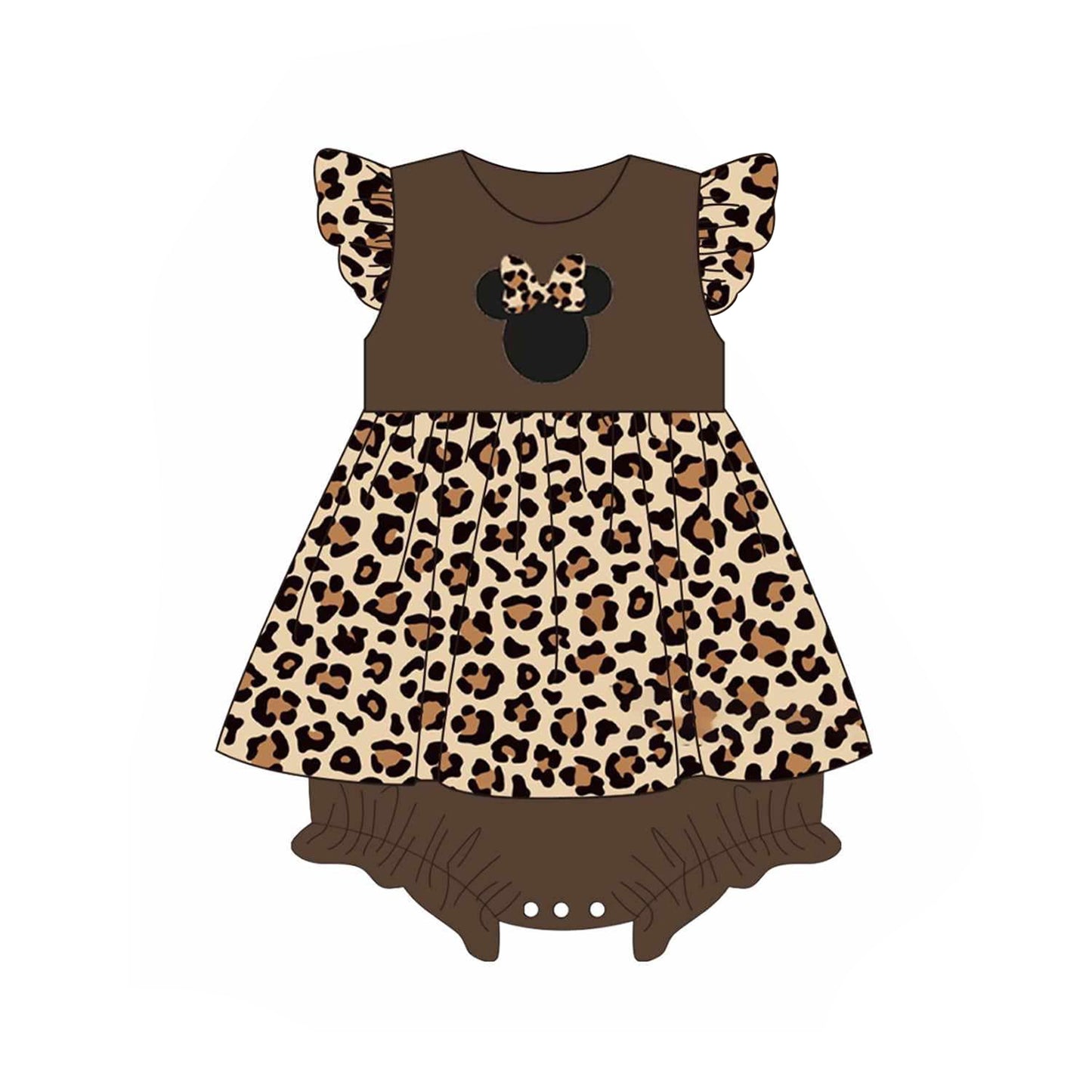 Toddle baby girls cartoon mouse cheetah romper preorder