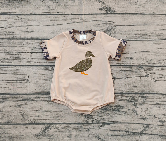 Embroidery Camo duck toddle baby boy romper preorder