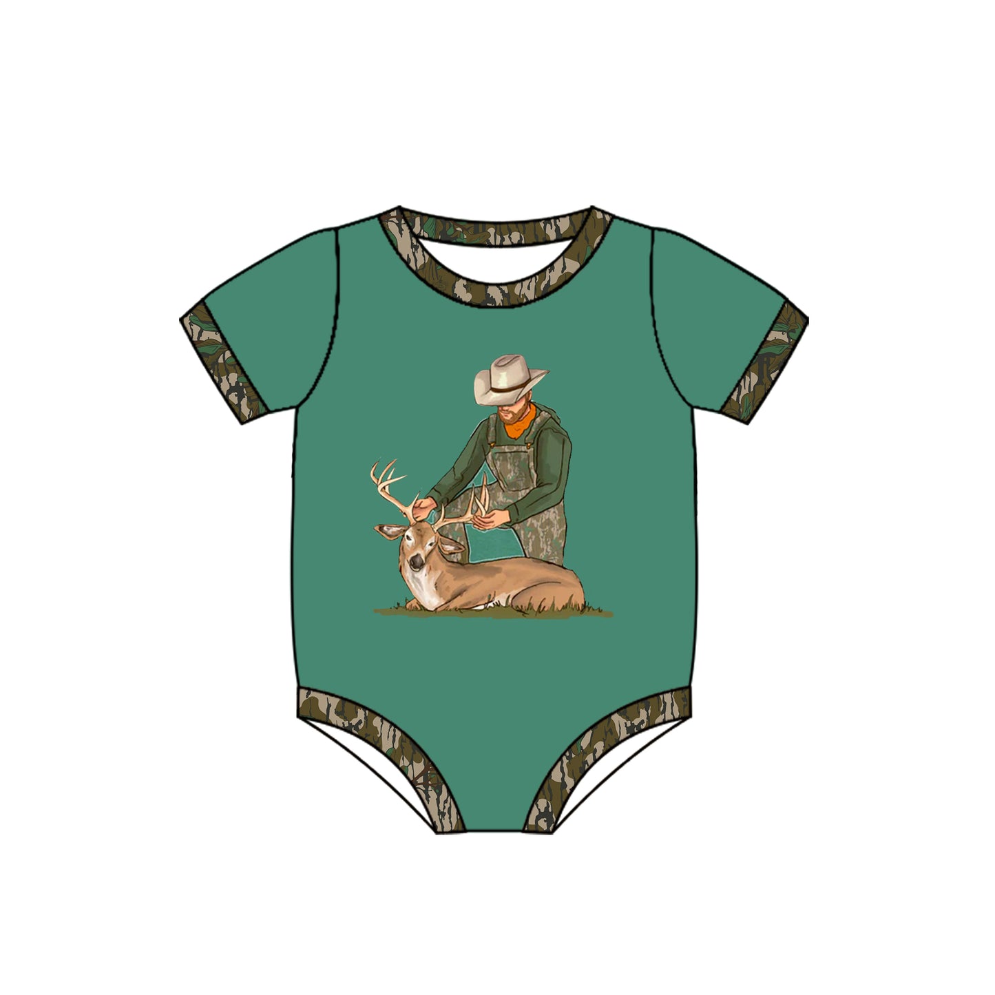 Toddle baby boy hunting season deer romper preorder