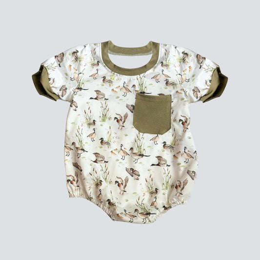 Toddle baby boy mallard duck romper preorder