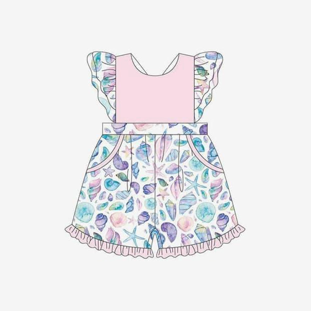 baby girls colorful shell jumpsuit preorder