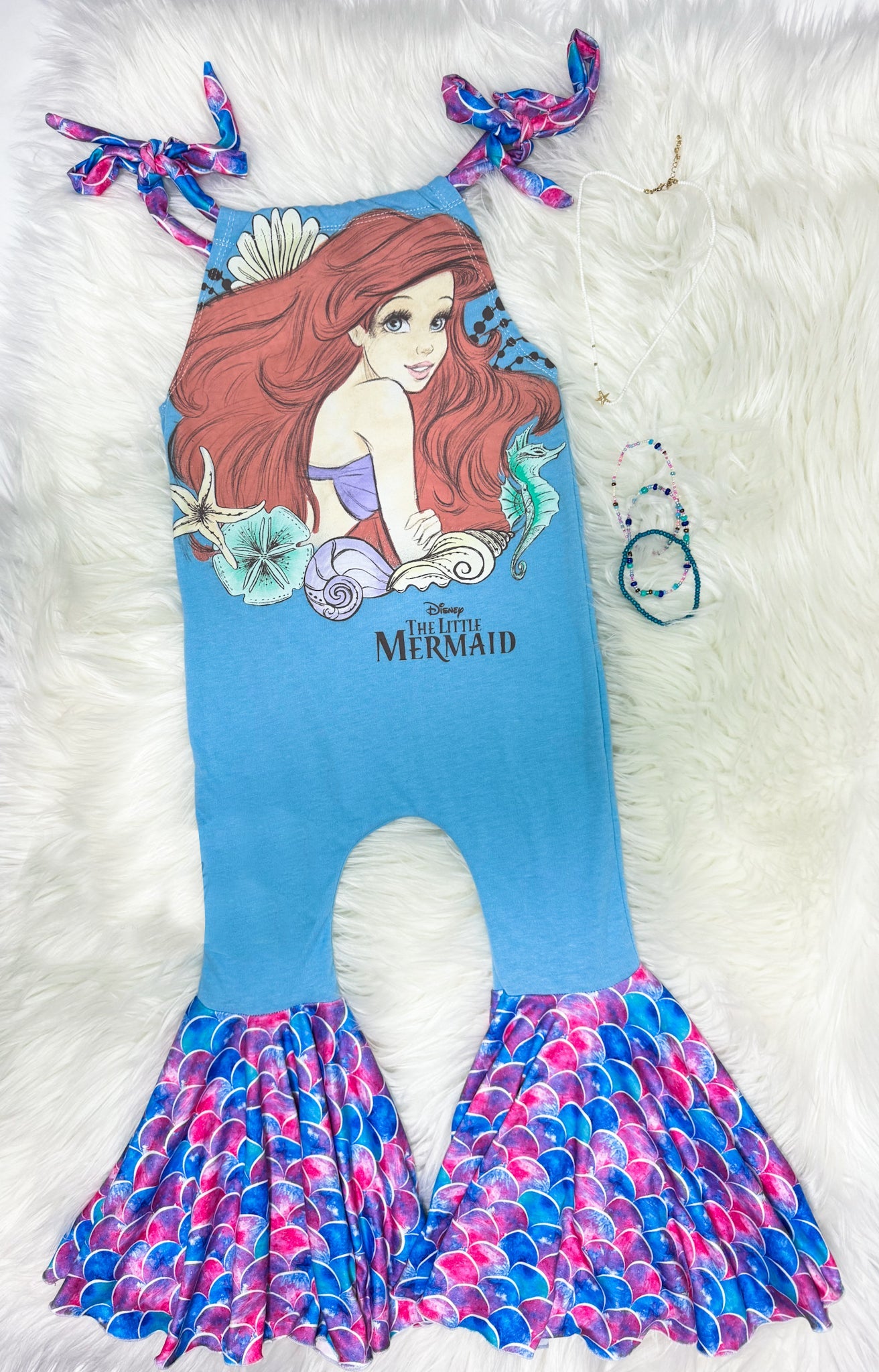 Toddle girls mermaid summer  jumpsuit preorder