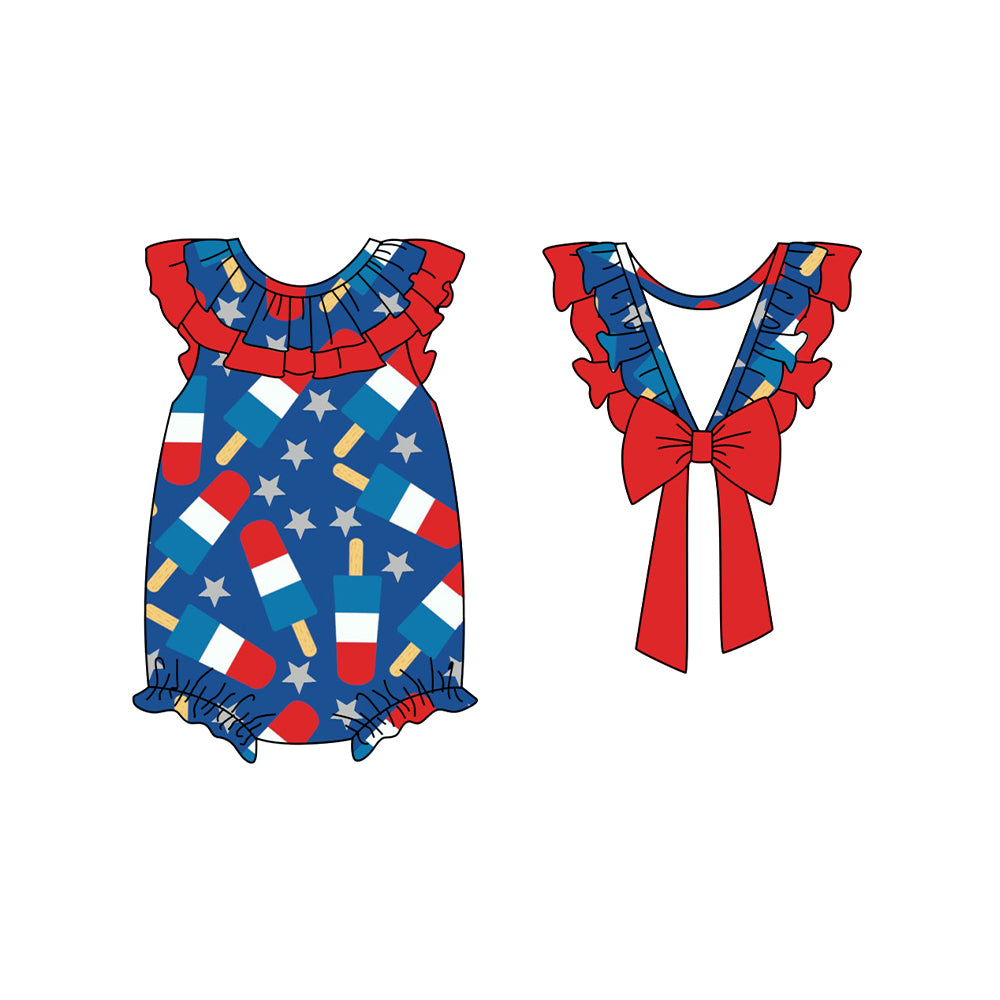 Baby boy JUly 4th popsicle romper preorder