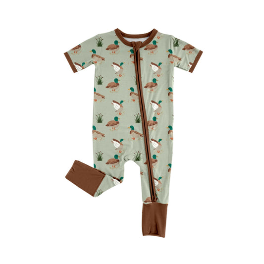 Toddle boy mallard duck short sleeve romper preorder