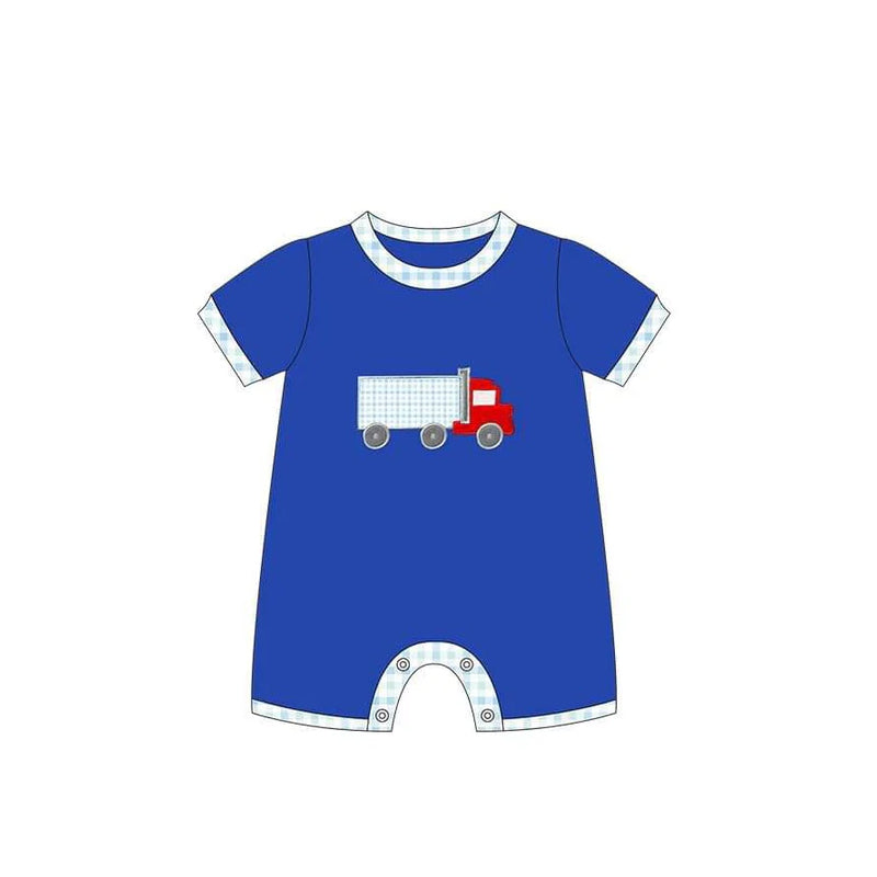 Baby boy car design summer romper preorder