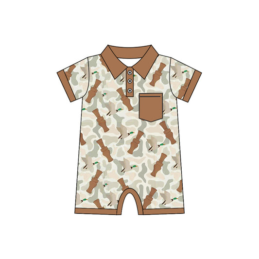 Toddle baby boy duck camo camo romper preorder