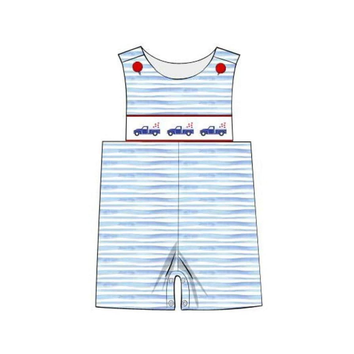 Toddle boy American truck romper preorder